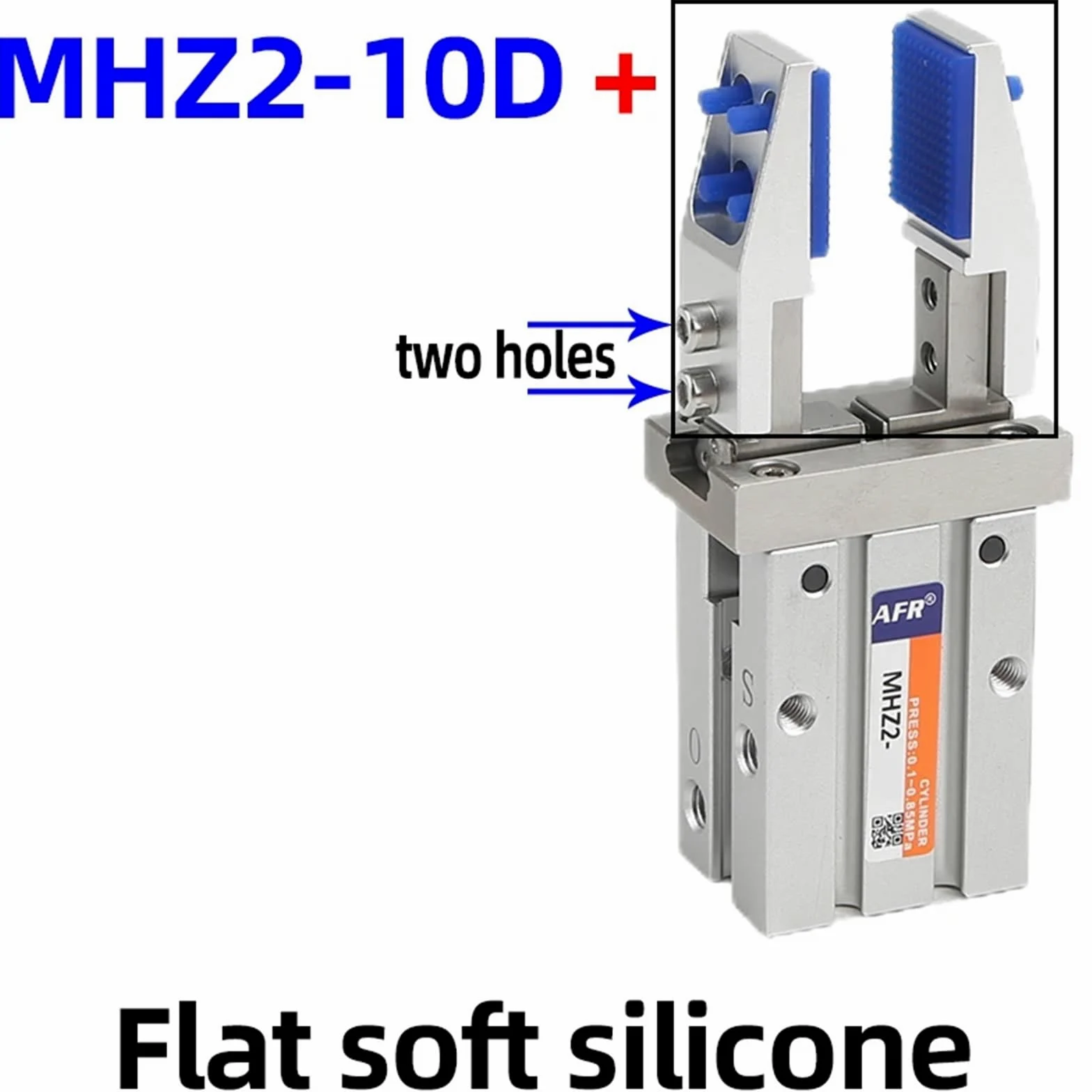 Cilindro neumático de garra con accesorios de silicona Pinza mecánica neumática MHZ2-10 MHZ2-16D MHZ2-20D MHZ2-25D | Cylinder(MHZ2-10D-PMSK)