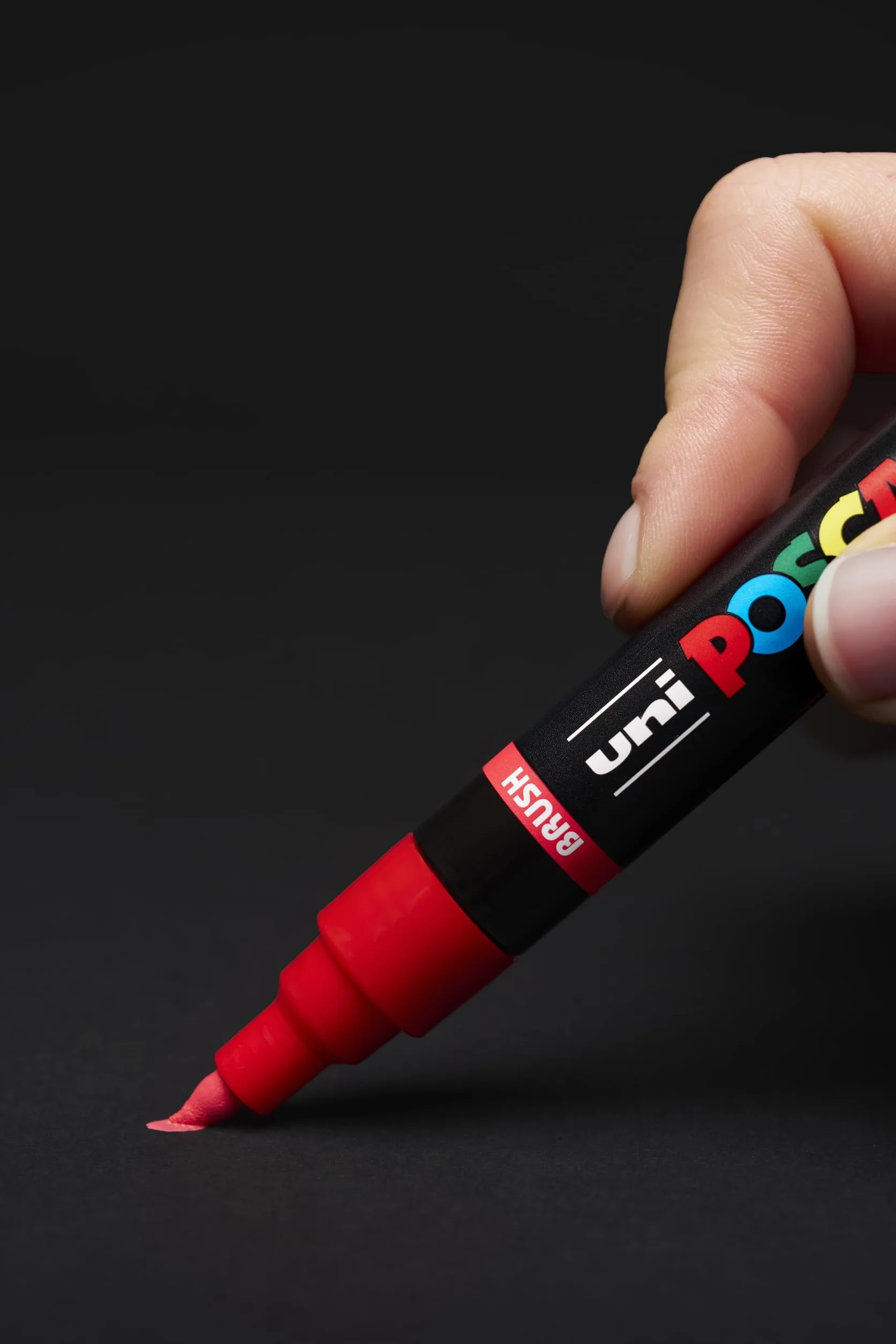 POSCA Set de rotuladores Brush Pen PC-5BR, 16 rotuladores acrílicos con punta de pincel