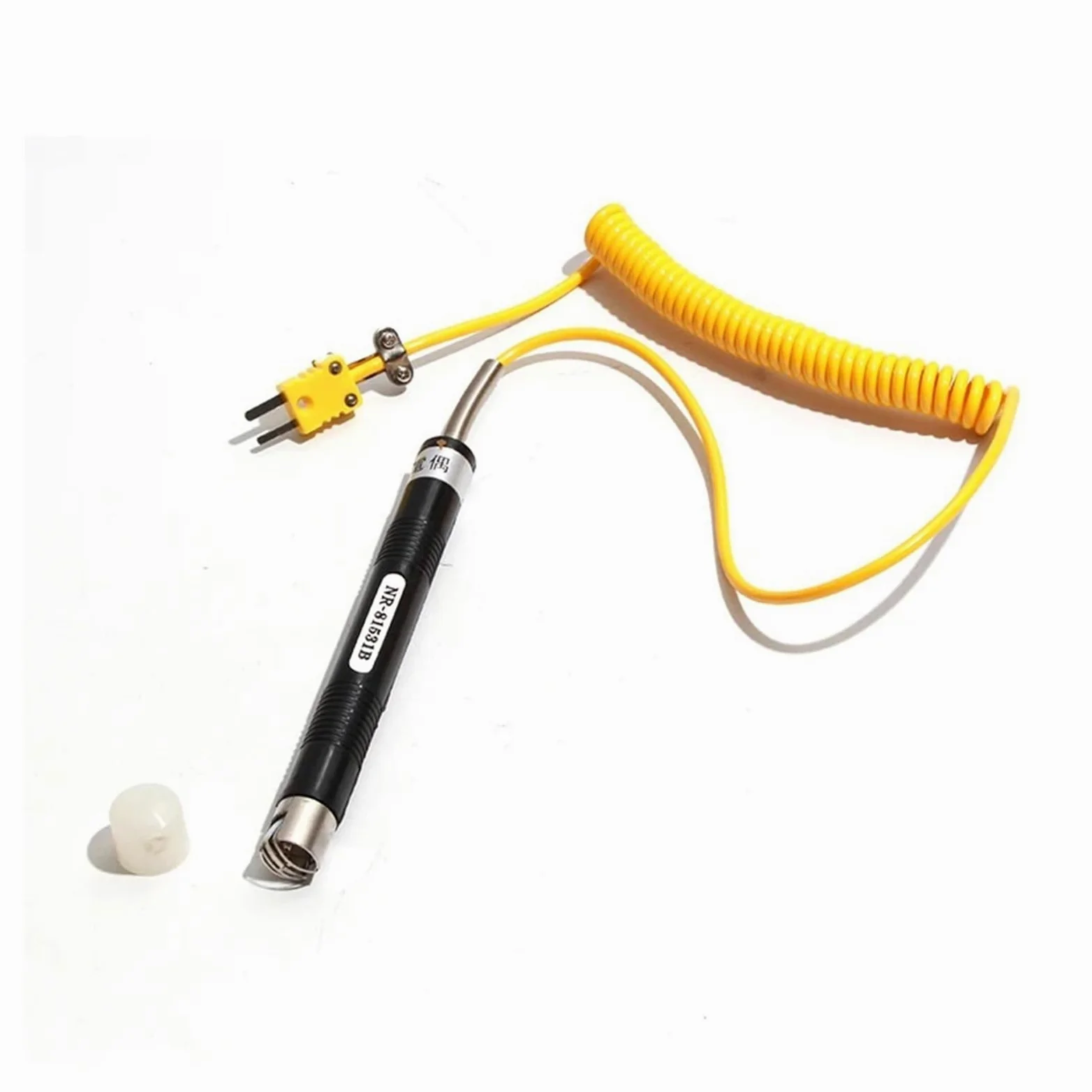 Sonda termopar de superficie tipo K for líquido, temperatura de superficie sólida PT100 Sonda de termómetro portátil 1 ud.(WRNM202)