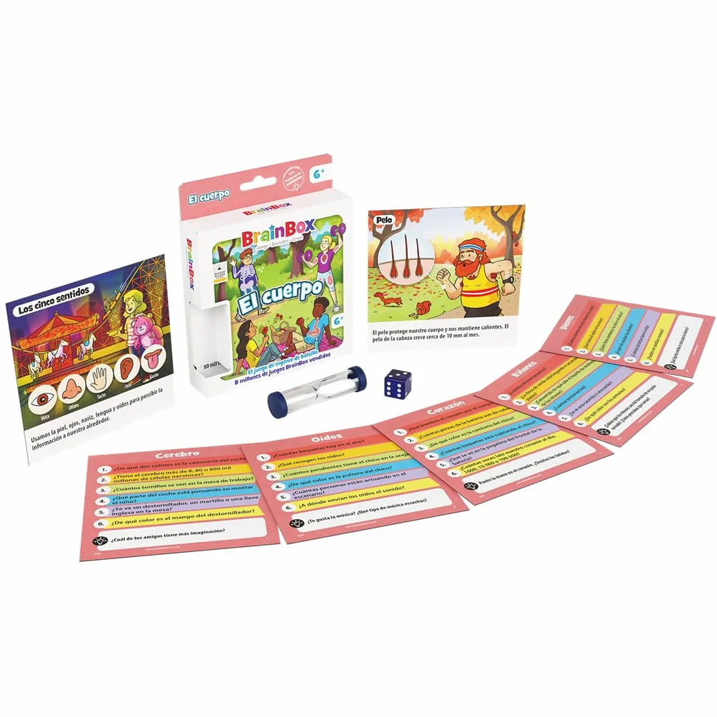 BrainBox Pocket El Cuerpo Juego de Cartas a Partir de 6 Años 1 Jugador 10 Minutos Español