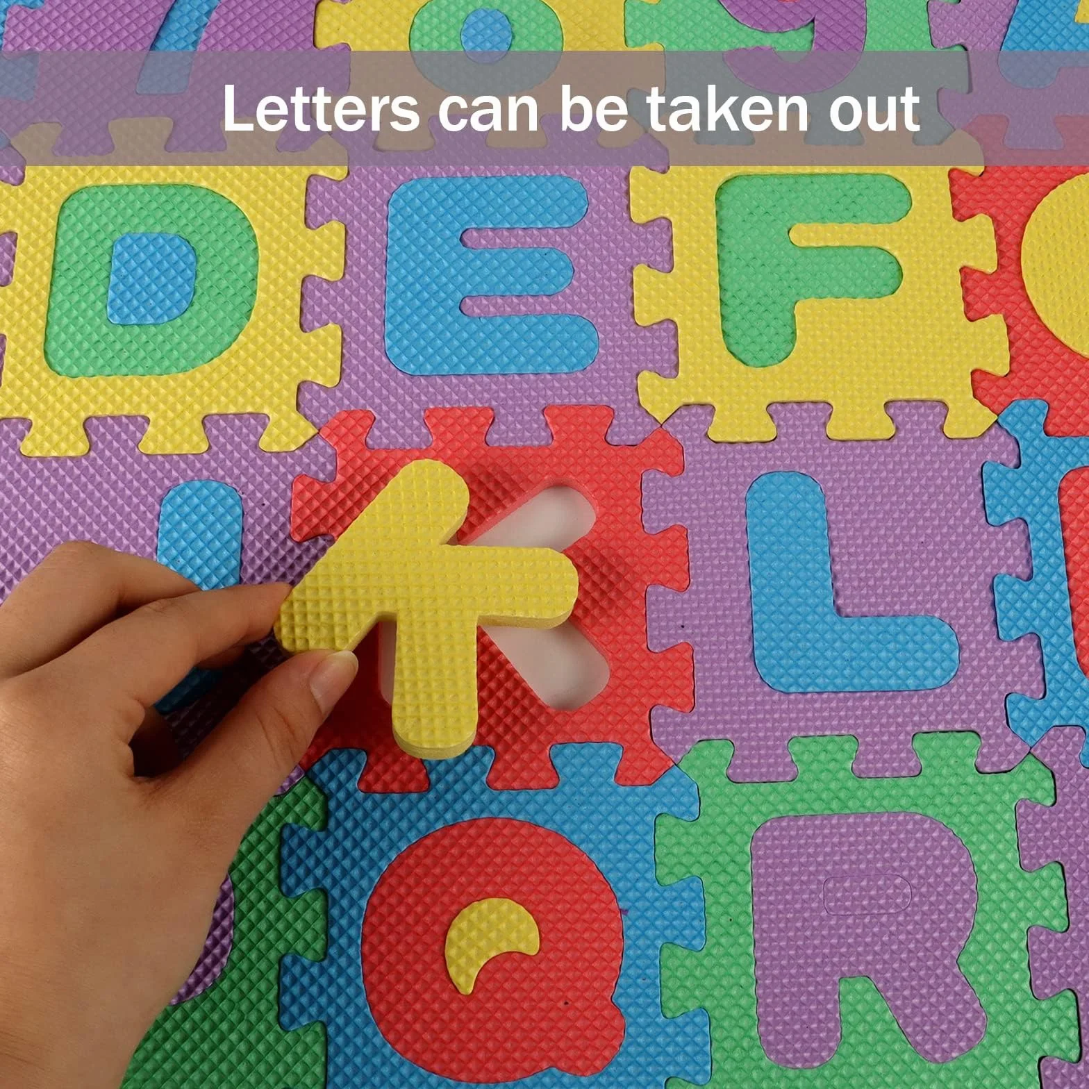 Alfombra Infantil Espuma EVA 36pcs Tapete Puzzle Números y Letras 9x9cm para Gateo