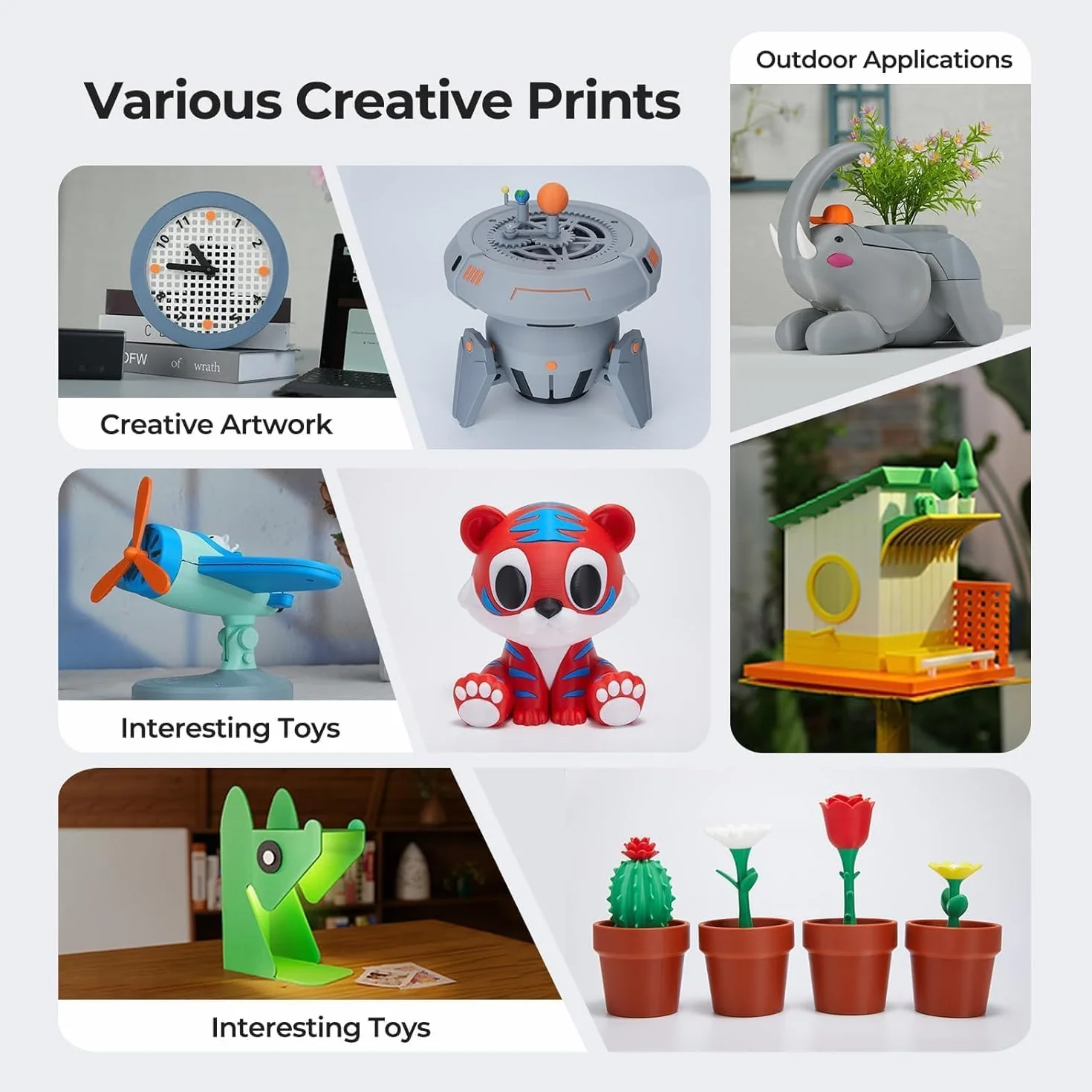 Creality filamento PETG recarga 1,75 mm, filamento para impresora 3D sin bobina CR-PETG, negro, pack de 10 unidades