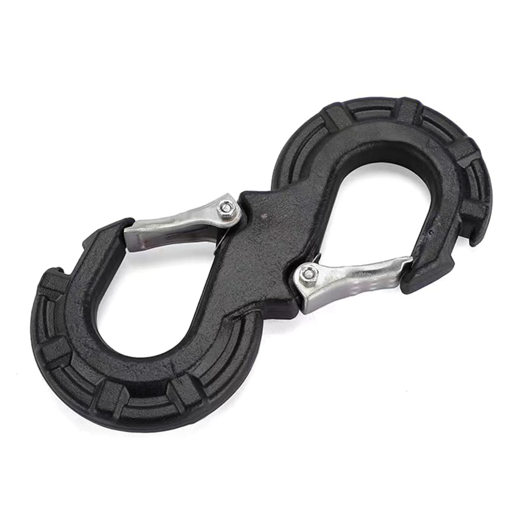 2 grillete negro en forma de S para rescate rápido, para coche, JK Offroad, remolque, recuperación, cabrestante de coche, grilletes