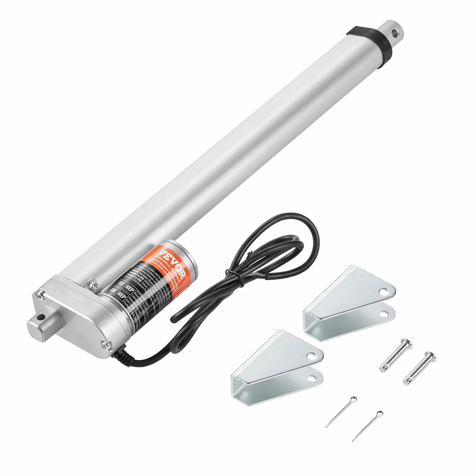 VEVOR Actuador Lineal 12 V 300 mm 330 lbs 1500 N 5 mm/s IP54