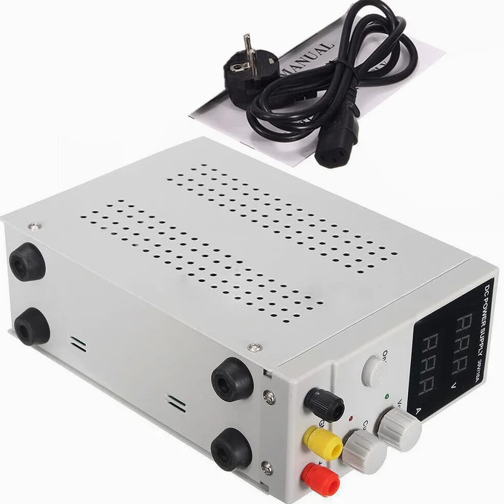 Fuente de alimentación de laboratorio ajustable, 30 V, 10 A, 300 W, transformador regulable, regulador de voltaje, pantalla digital, fuente de alimentación estabilizada