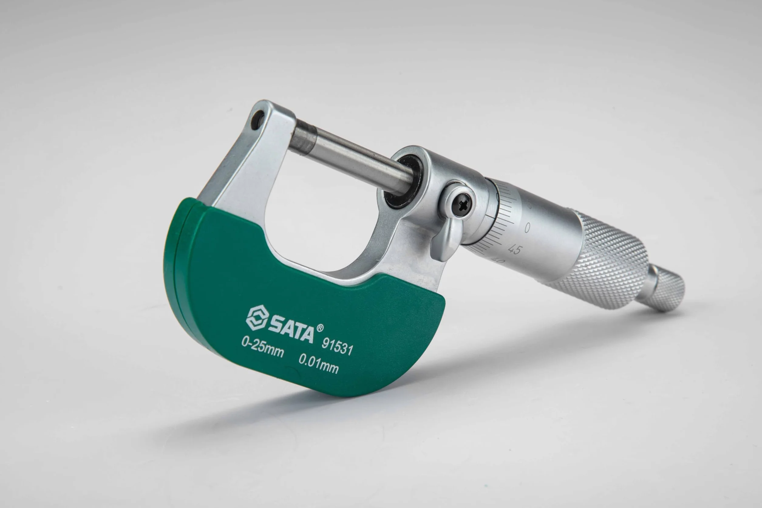 SATA ST91531SC Micrómetro Exterior 0-25 mm, Acero Endurecido con Caja de Plástico