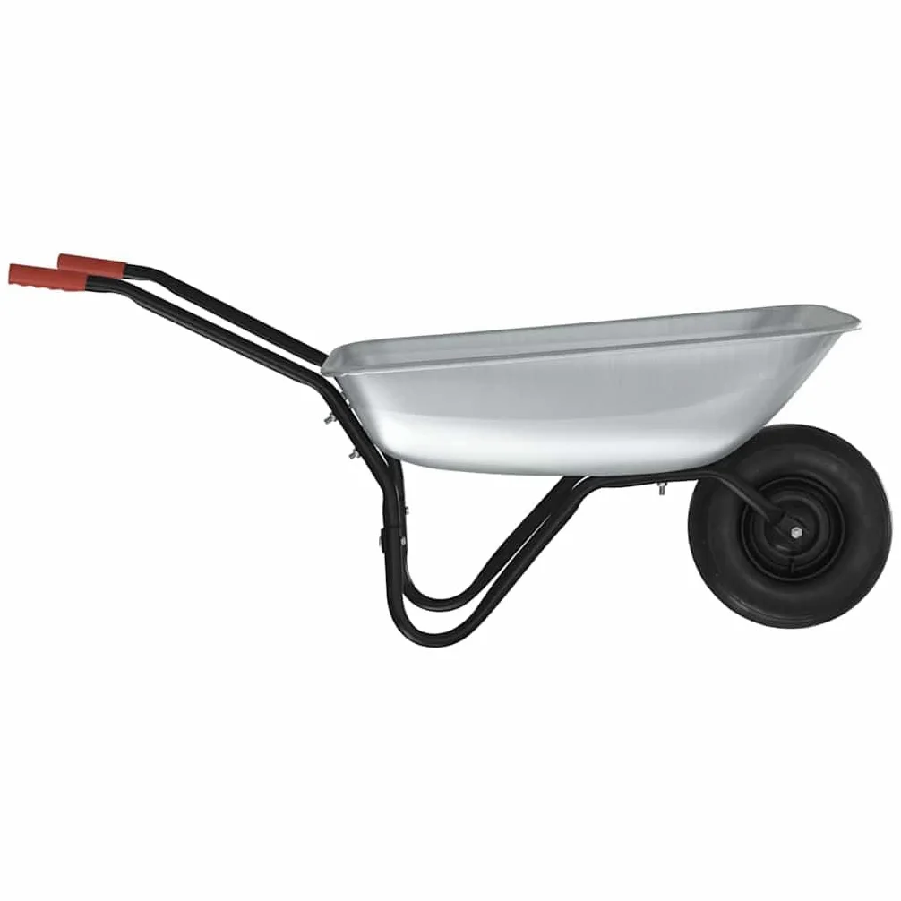 Carretilla de jardín (133 x 62,5 x 58 cm, acero, carretilla de jardín, carretilla de astillero