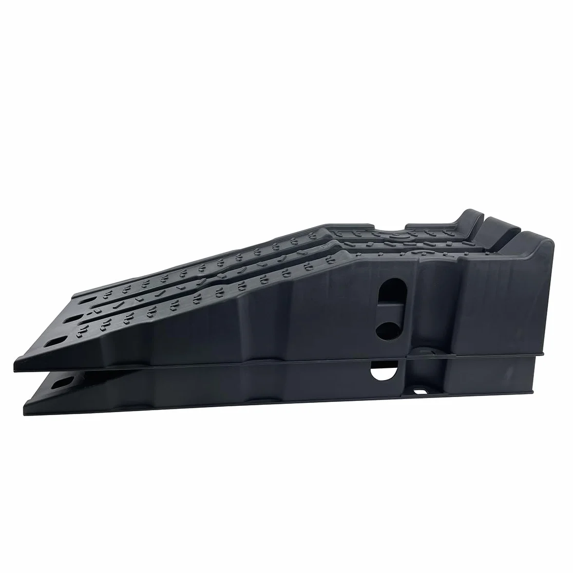 KATSU Tools Rampas de plástico para coche, 2 piezas, apilables, capacidad de 7.5 toneladas, rampas de garaje resistentes, 35.6 x 12 x 8.5 pulgadas, para levantar vehículos automotrices, servicio y