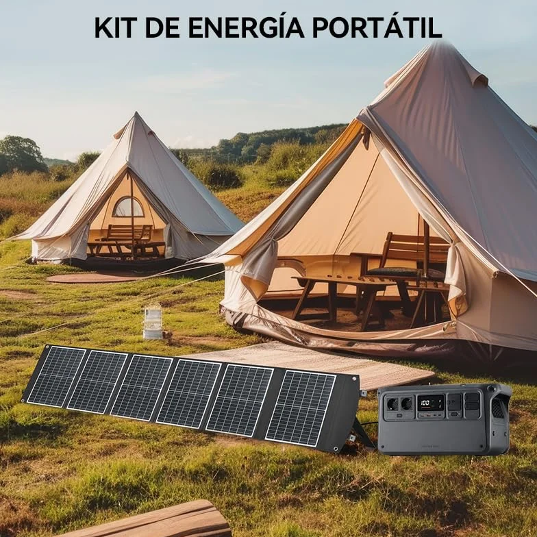 Panel solar plegable de 200 W, Compatibilidad: módulo adaptador DJI Power para panel solar (MPPT), Power 2000, Power 1000 V2,Power 1000, Power 500