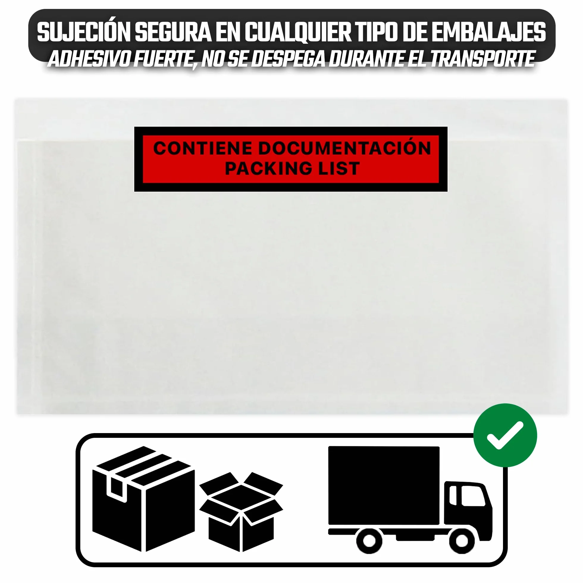 Sobres Portadocumentos Adhesivos 180x140 mm Pack 1000 - Alta adhesión Material de oficina
