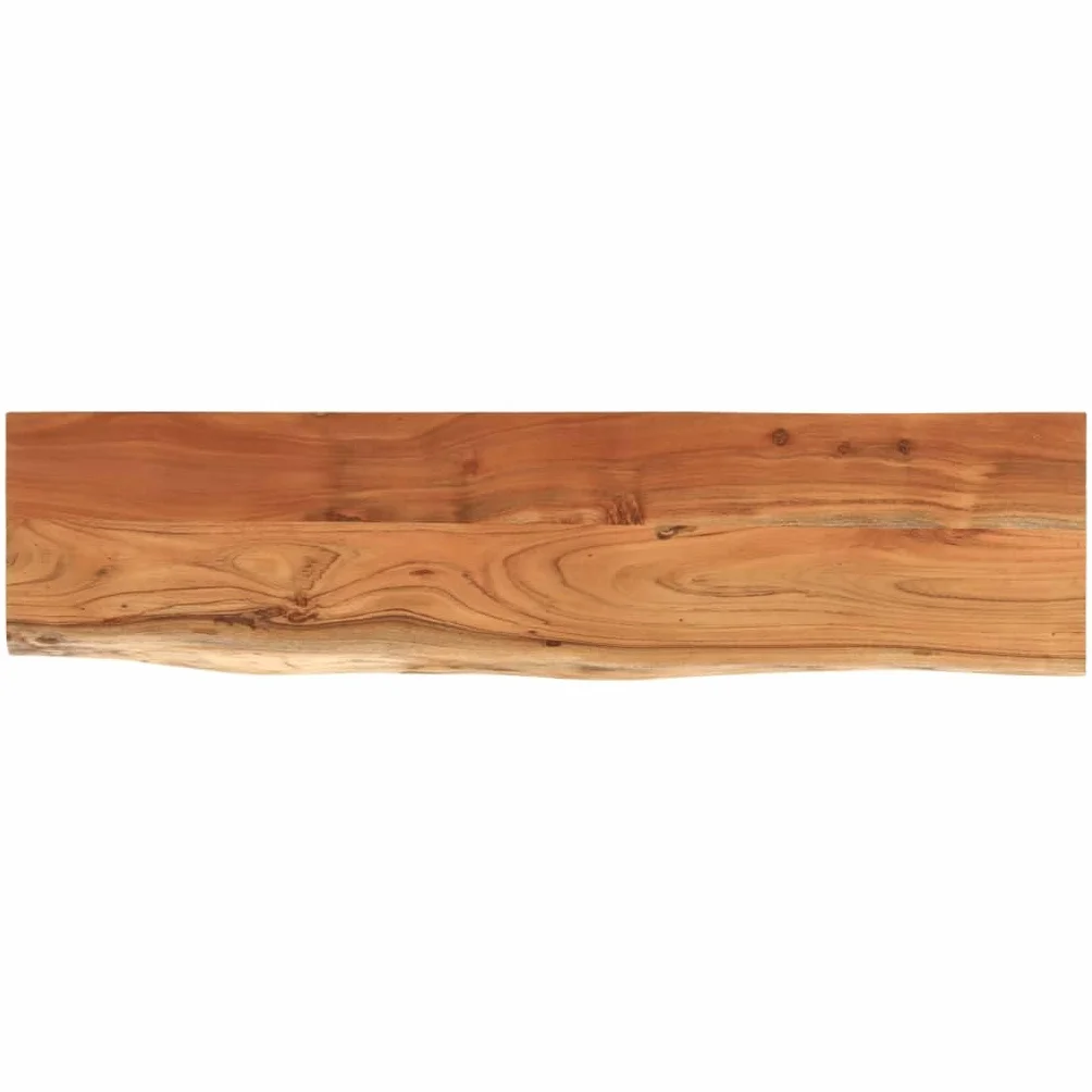 vidaXL Tablero Rectangular, Superficie de Mesa Auxiliar, Tablero de Repuesto, Superficie de Comedor, Madera de Acacia Borde Vivo 160x40x2,5 cm