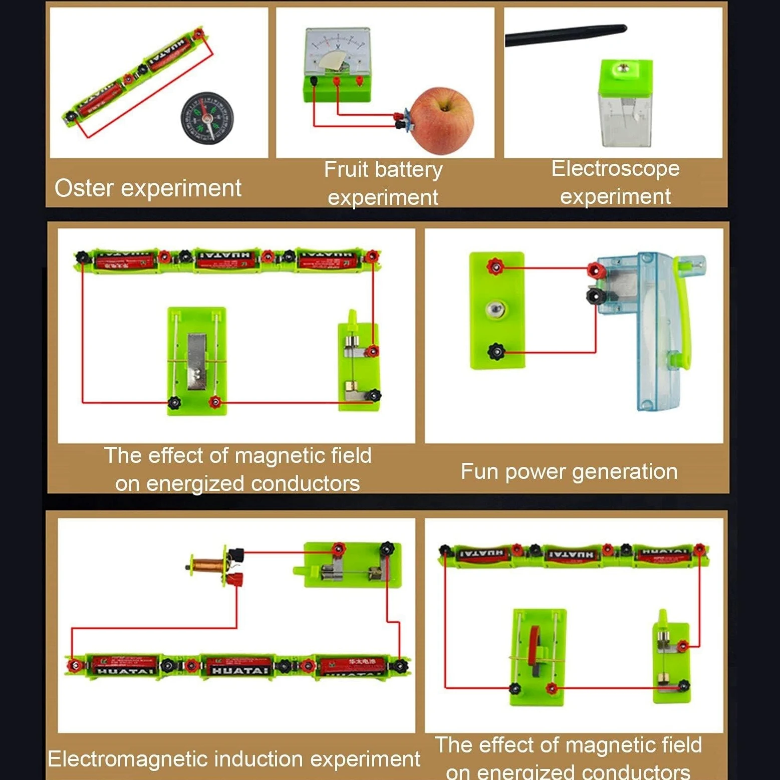 Caja Completa De Experimentos Física Y Electromagnetismo, Kit Laboratorio Accesorios Completo Hecho Plástico ABS, Equipo Portátil Enseñanza For Demostración