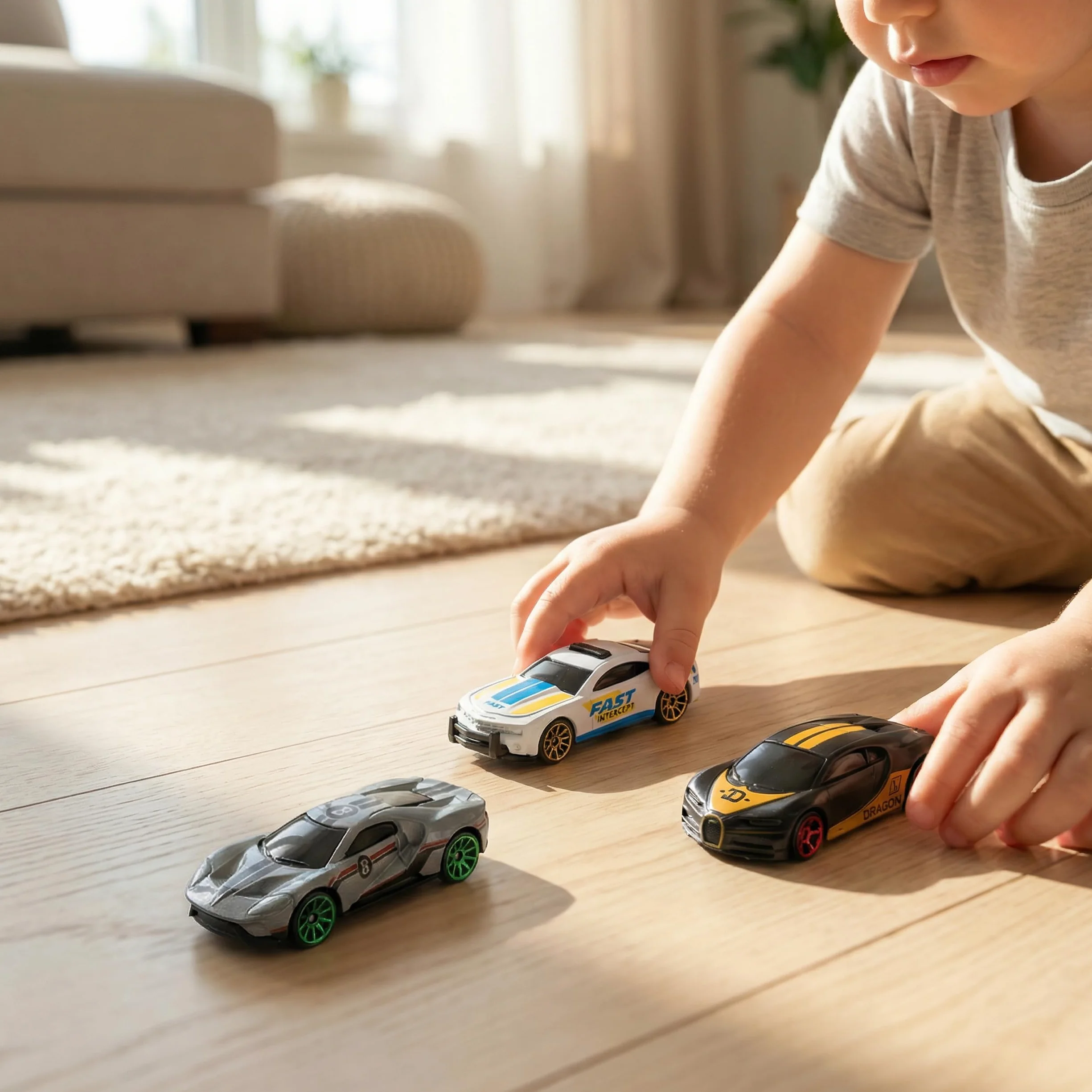 MOLTO Pista de Carreras Infantil con Garaje de Varios Niveles y Rampas en Espiral, Parking de Juguete con 3 Coches