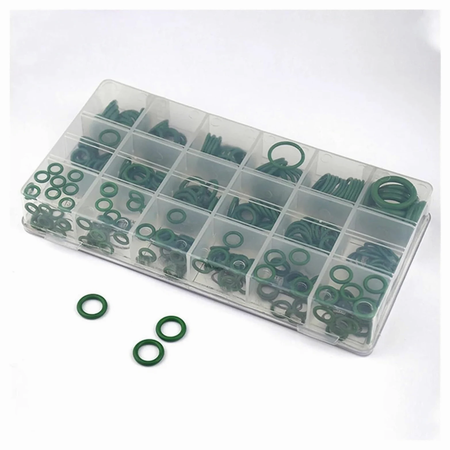 Junta tórica de Goma, Juego de Anillos de Sellado de 18 tamaños, Juego de Arandelas de Juntas de Aire Acondicionado R134a(270PCS)