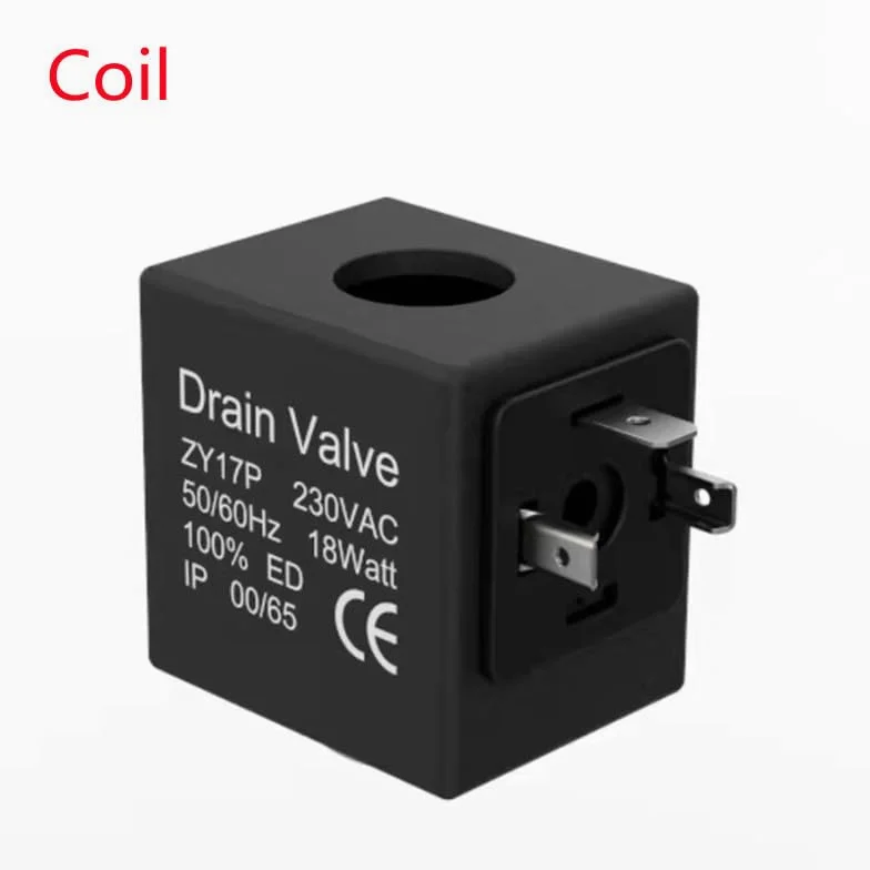 1 Uds 1/2 "DN15 válvula de drenaje automático compresor de aire interruptor de retardo de tiempo controlador de válvula magnética electromagnética AC220V 110V DC24V 12V(OPT Coil)