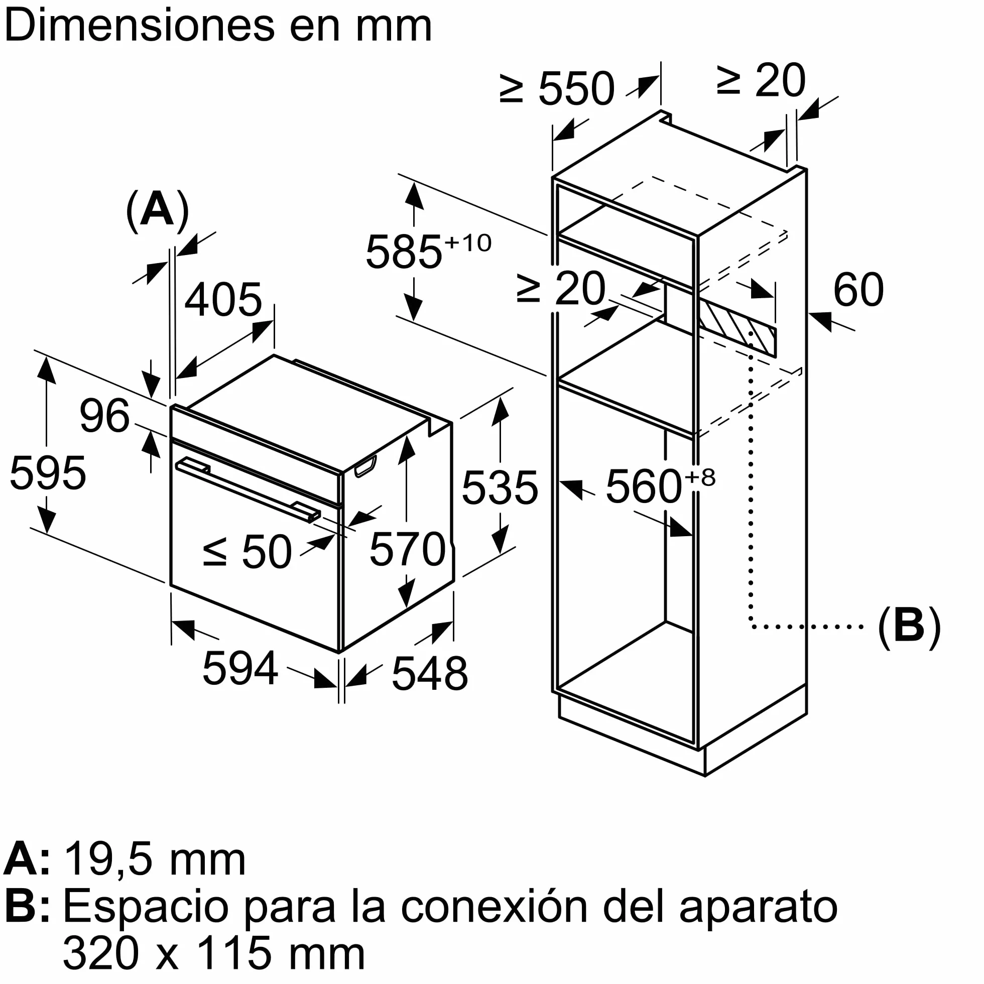 Bosch Horno Multifunción Pirolítico Serie 6 60 cm AirFry 3D Hotair Acero HBG578ES3