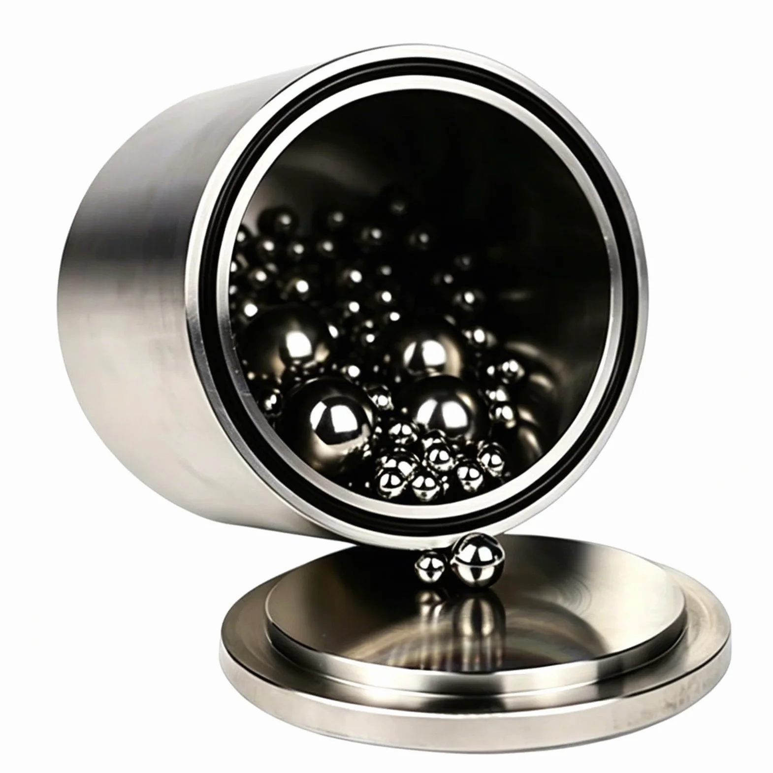 COYEUX Molino De Bolas De Laboratorio De Acero Inoxidable, Recipiente De Molienda Planetaria, con Bolas De Molienda, Tapa Y Anillo De Sellado, Doble Uso En Seco Y Húmedo, para Laboratorio. 50ML