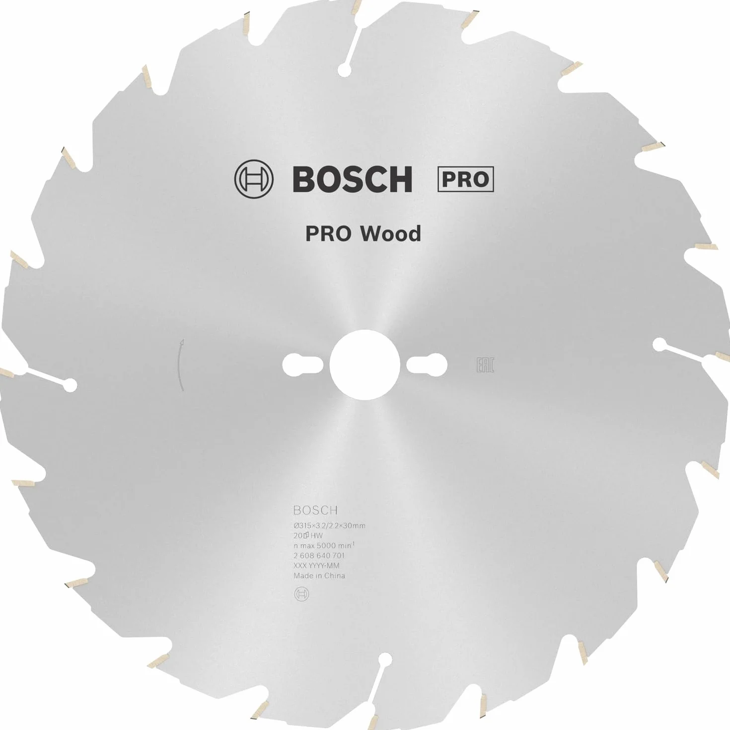 Bosch Professional Hoja de sierra circular Construct Wood 315 x 30 x 3,2 mm 20 pack de 1