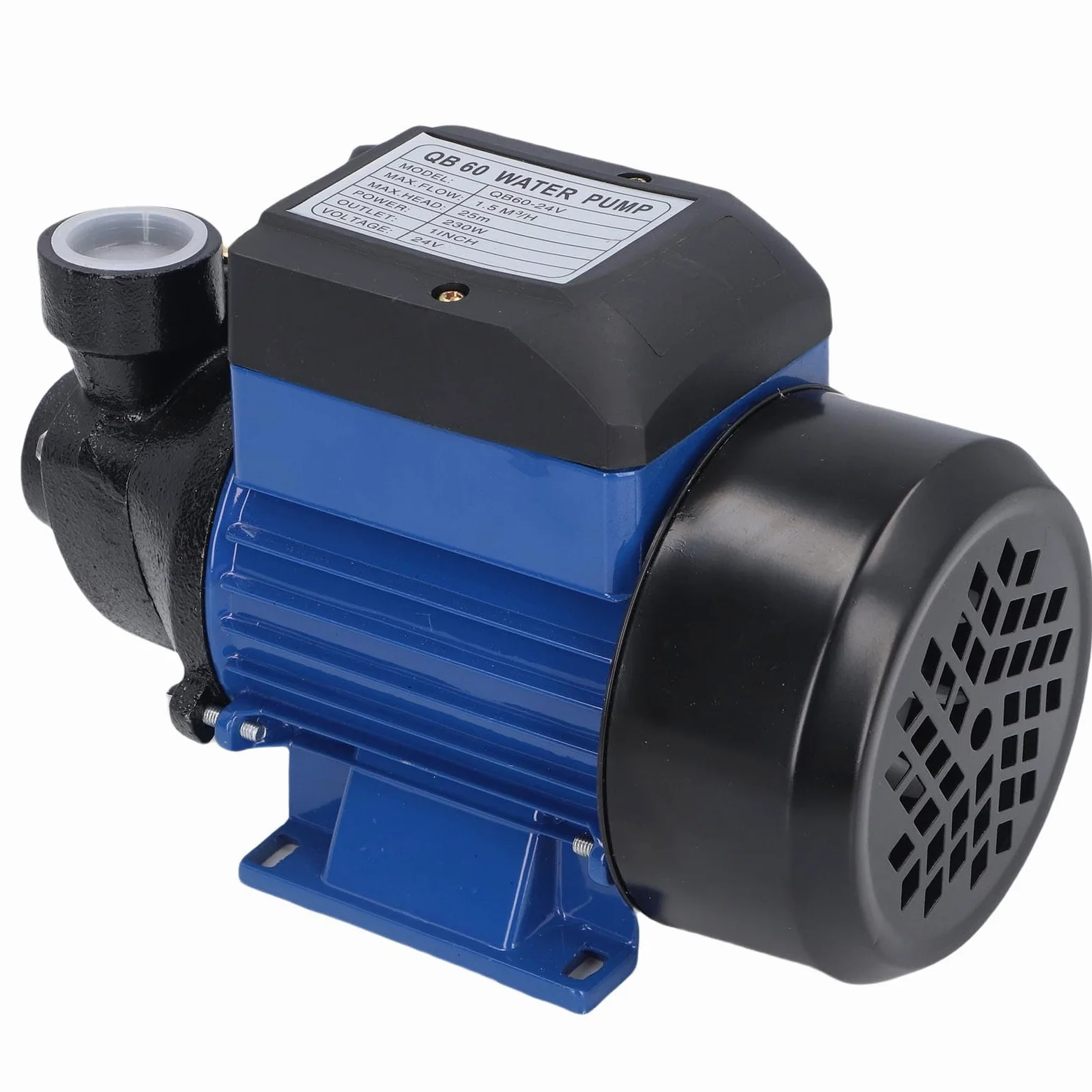 SIXRUN Bomba de Pozo Solar Bomba de Agua Solar de Hierro Fundido 230 W 25 M de 1,5 M3 H Flujo Sumergible de Doble Rodamiento de Bolas para Riego Transferencia de Agua Pozos Poco Profundos