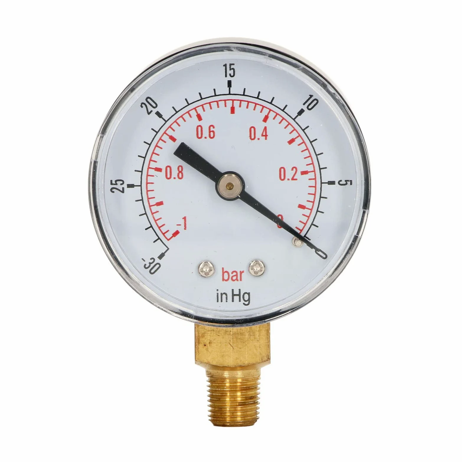 Manómetro de presión BSPT de 1/8", manómetro de presión barométrica, manómetro de vacío, manómetro de presión de Aceite, manómetro de presión de Agua -30-0 Bar, -1-0 inHg