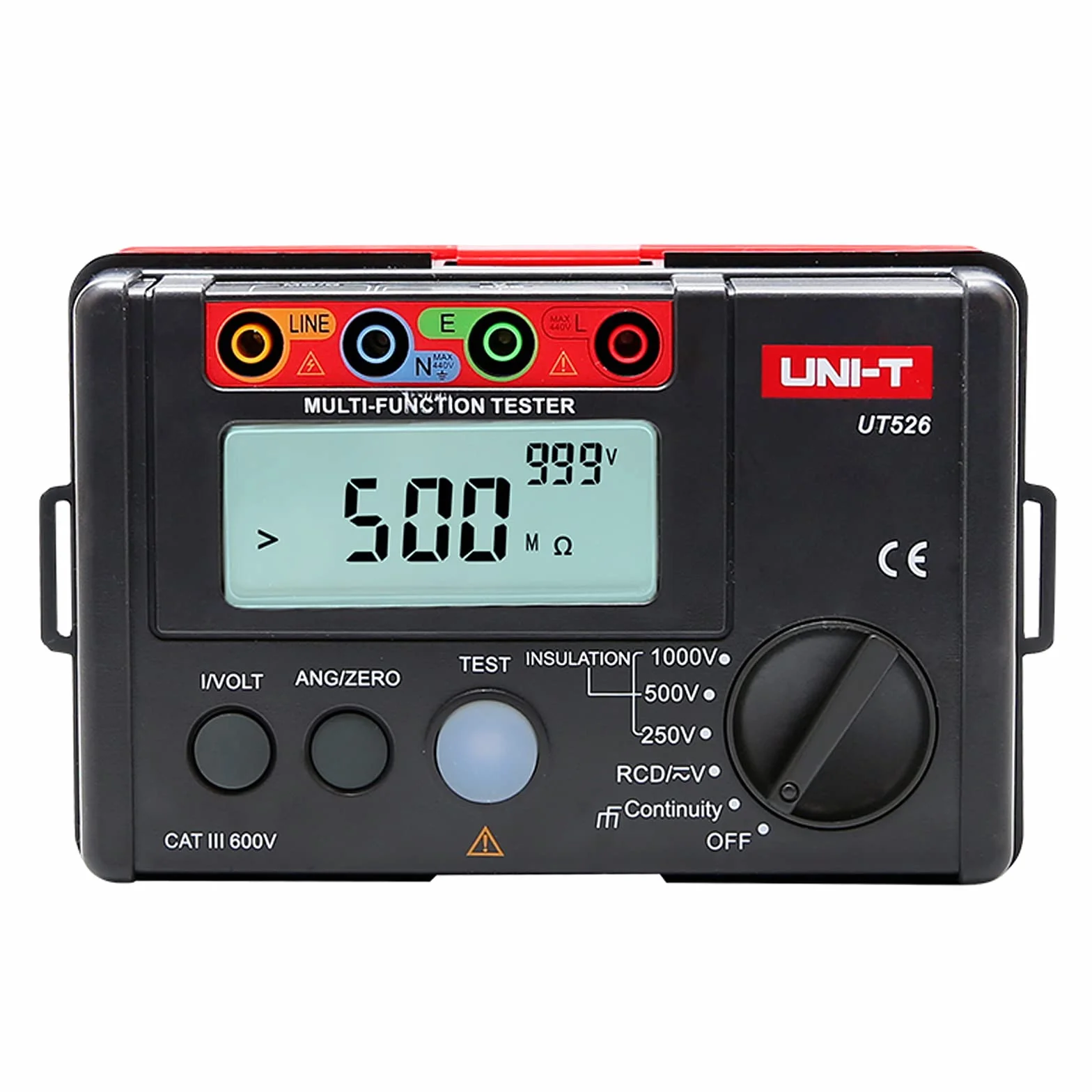 UNI-T UT526 Multifunción Eléctrico Metro, Aislamiento Resistencia/Prueba de RCD/Bajo Resistencia Continuidad Prueba/Voltaje Medición