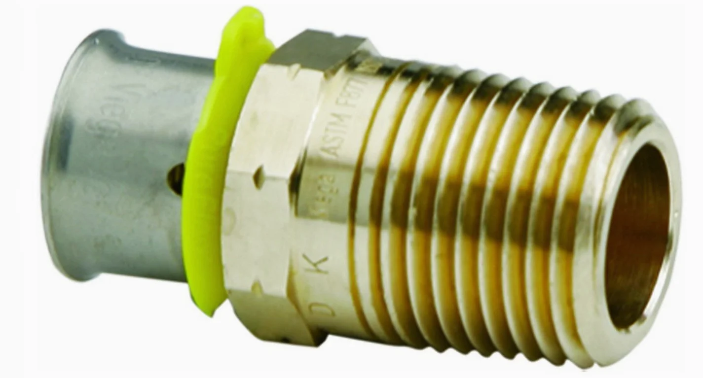 VIEGA Pureflow Bronze Pex - Adaptador de prensa con macho de 1" x 3/4" de presión x macho NPT, 80556