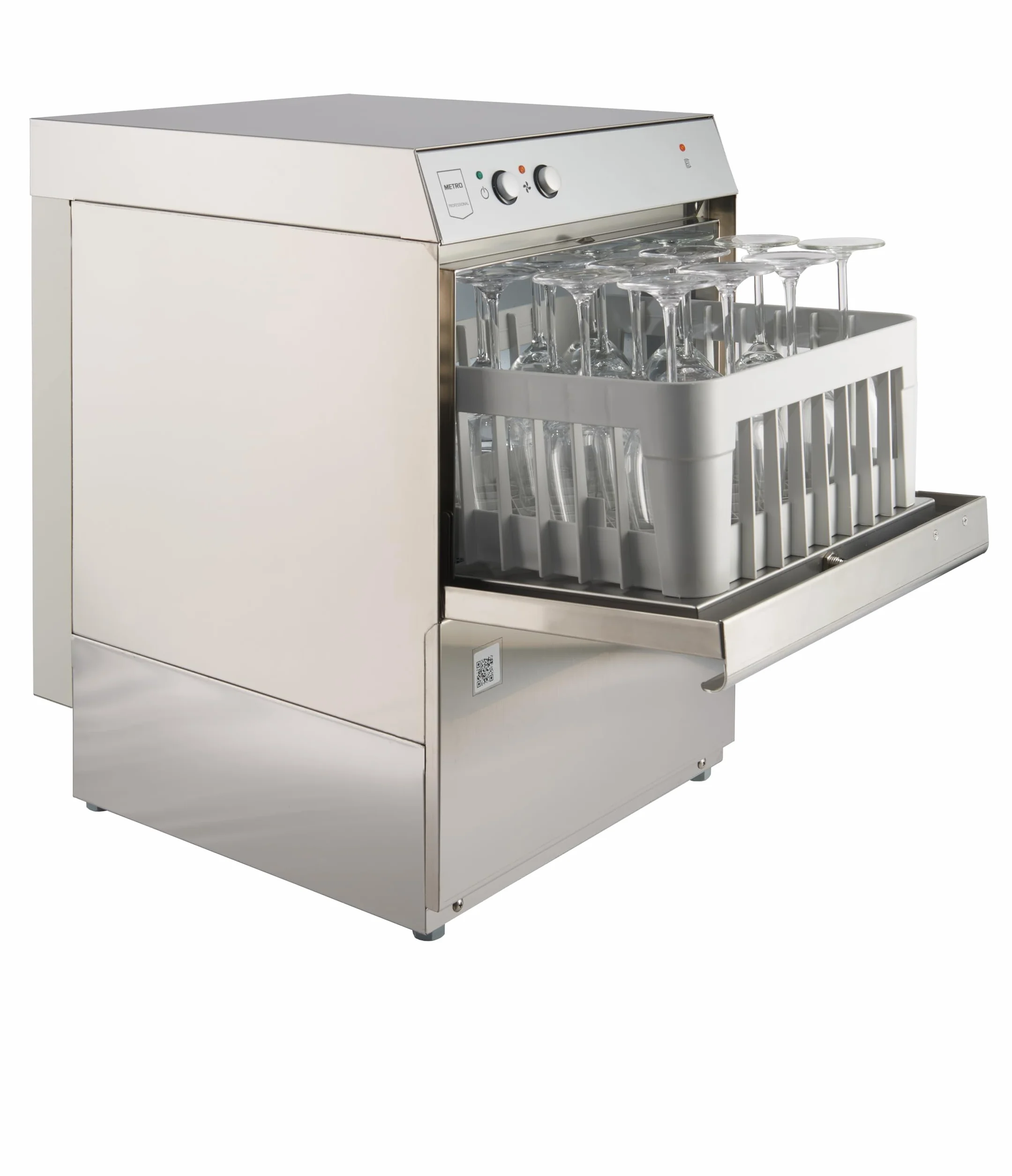 METRO Professional Lavavasos GGW1035E, 41,5 x 46,5 x 59,5 cm, 230 V, 30 ciclos de lavado/h, cesta 35 x 35 cm, sin bomba de desagüe