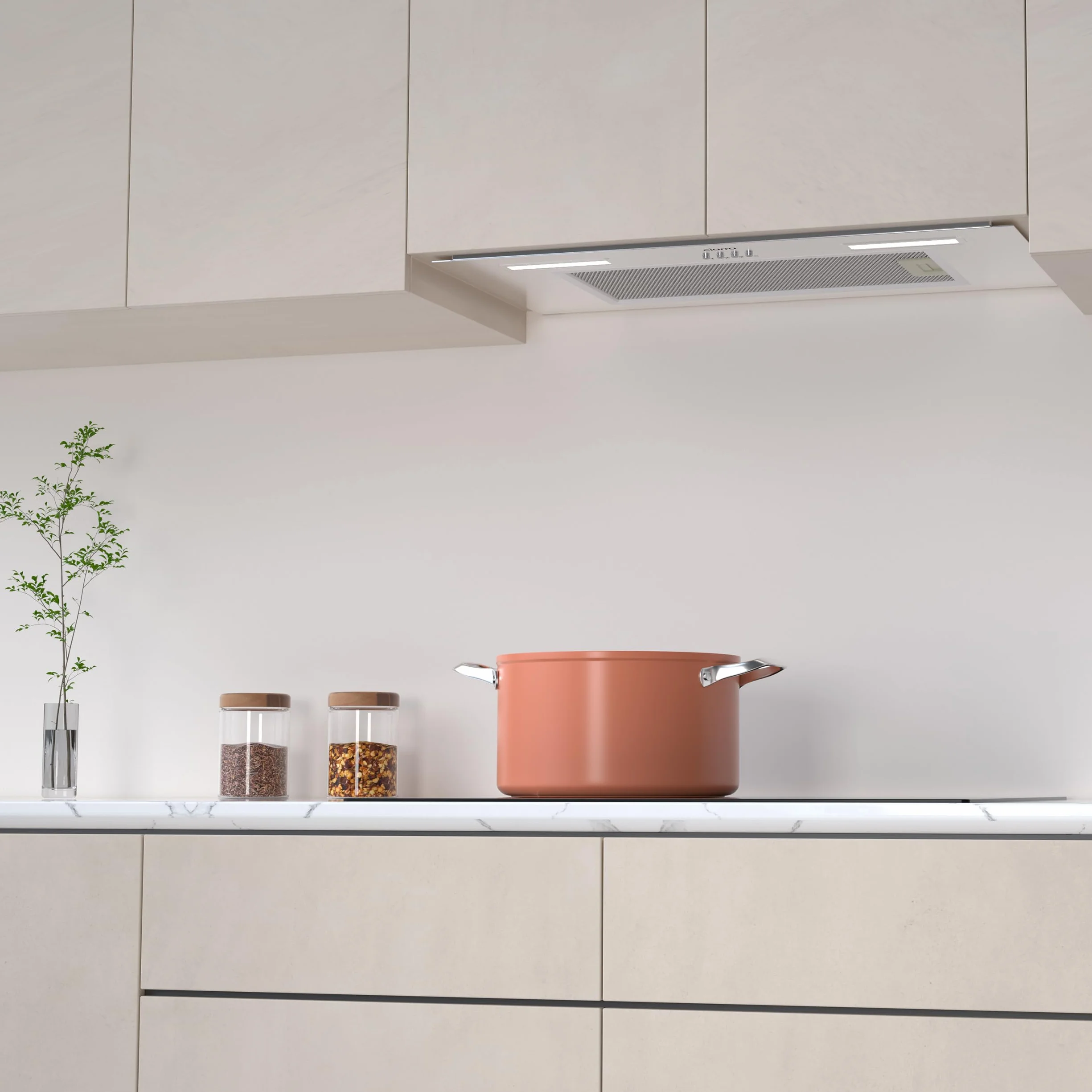 CIARRA CBCS6926A Campana Extractora Encastrable 650 m³/h 60 cm Acero Inoxidable LED