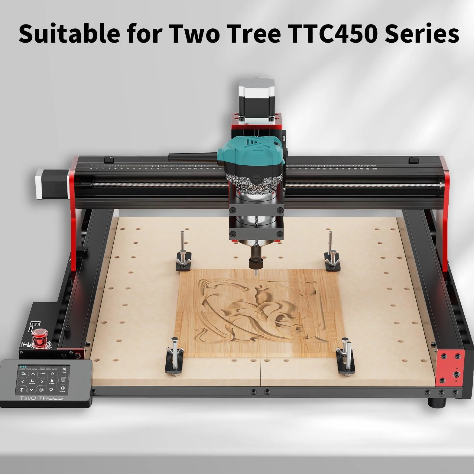 Twotrees Fresa de madera profesional de 800 W, 30000 rpm, fresadora CNC compacta para fresadora TTC450 Pro, con pinzas de sujeción de 1/4 pulgadas