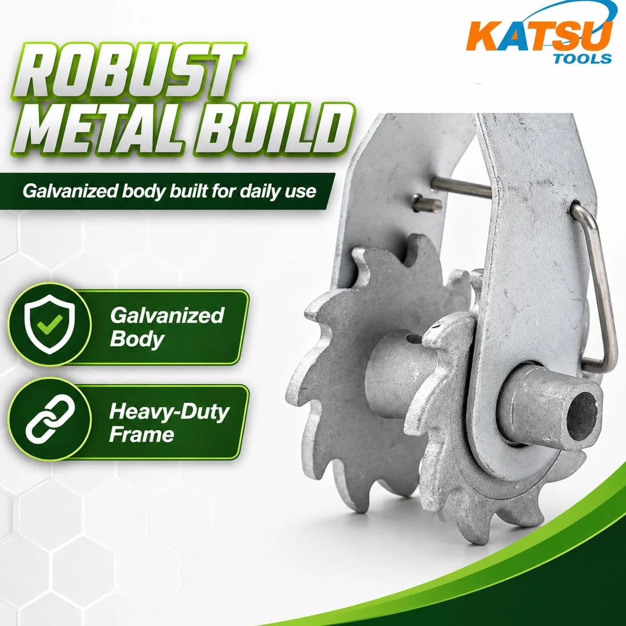 KATSU 667212 - Colador de cercas eléctrico de aleación de aluminio resistente, para ganado, ganado, caballos, granja, jardín, alambre eléctrico