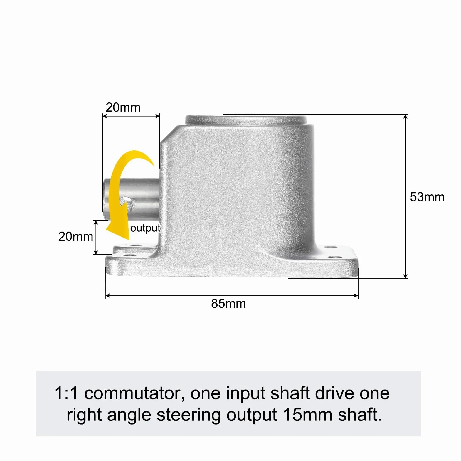 QUARKZMAN 1:1 Caja De Engranajes Cónicos De Ángulo Recto Manual Con Eje De 15mm Módulo 1.5 20 Dientes, Dispositivo De Dirección De Transmisión Con Mango Para Módulo DIY Mecánico Simple