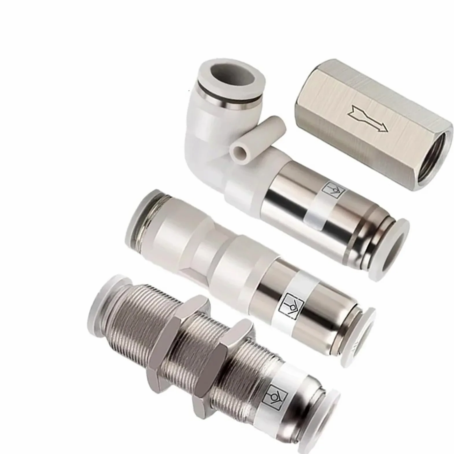 10 válvulas de retención de Aire neumáticas, válvula antirretorno, Manguera, tubería de Gas, Conector rápido de 4, 6, 8, 10 y 12 mm, mamparo Recto.(Spu-4)