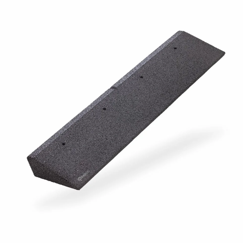 Rampa para bordillos de goma 100x25x8 cm bepco Negro con arandelas integradas