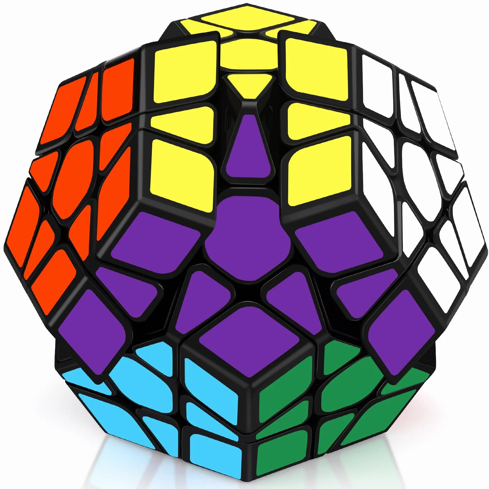 Maomaoyu Megaminx 3x5 Dodecaedro Speed Cube Cubo Magico Negro
