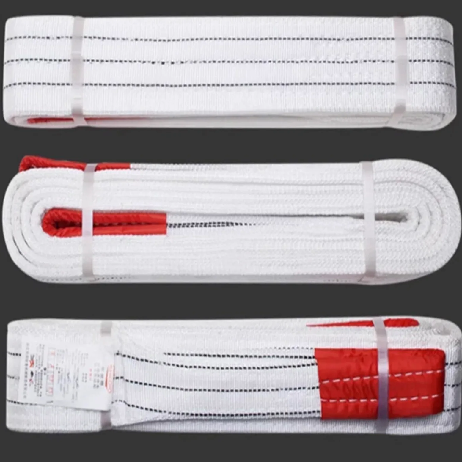 Eslinga de cincha para grúa de 1T, 2T y 3T, 4 Capas, cinturón de tracción para elevación, Correas de Carga para Objetos Pesados para polipasto.,1T