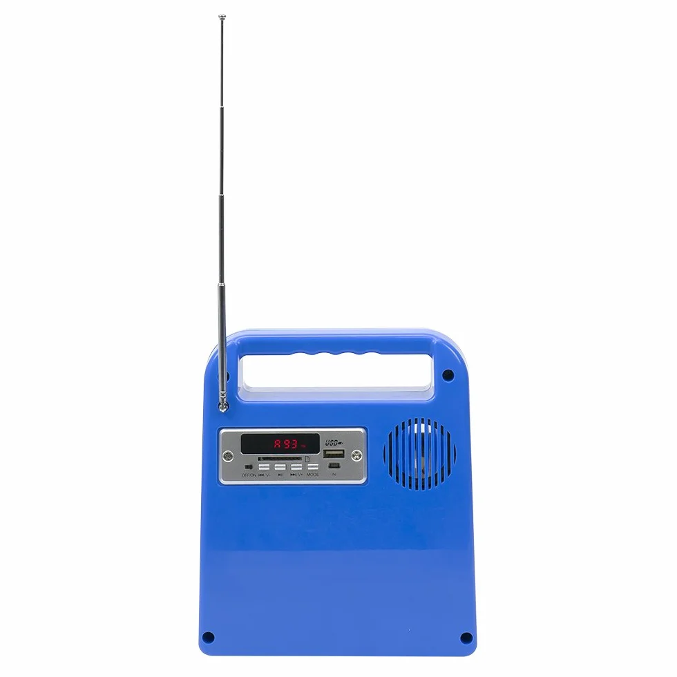 PNI Panel Solar, Sistema de energía Solar portátil, generador de energía Greenhouse H01 30W con batería de 12V / 7Ah, USB/Radio / MP3, 2 Bombillas LED