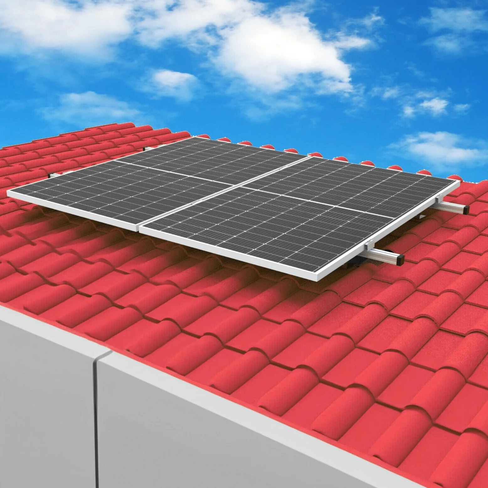 Juego de 2 soportes fotovoltaicos fotovoltaicos para panel solar con montaje en techo de chapa, tornillos de bastón, kit de montaje para paneles solares, 2 juegos de hardware de instalación completa