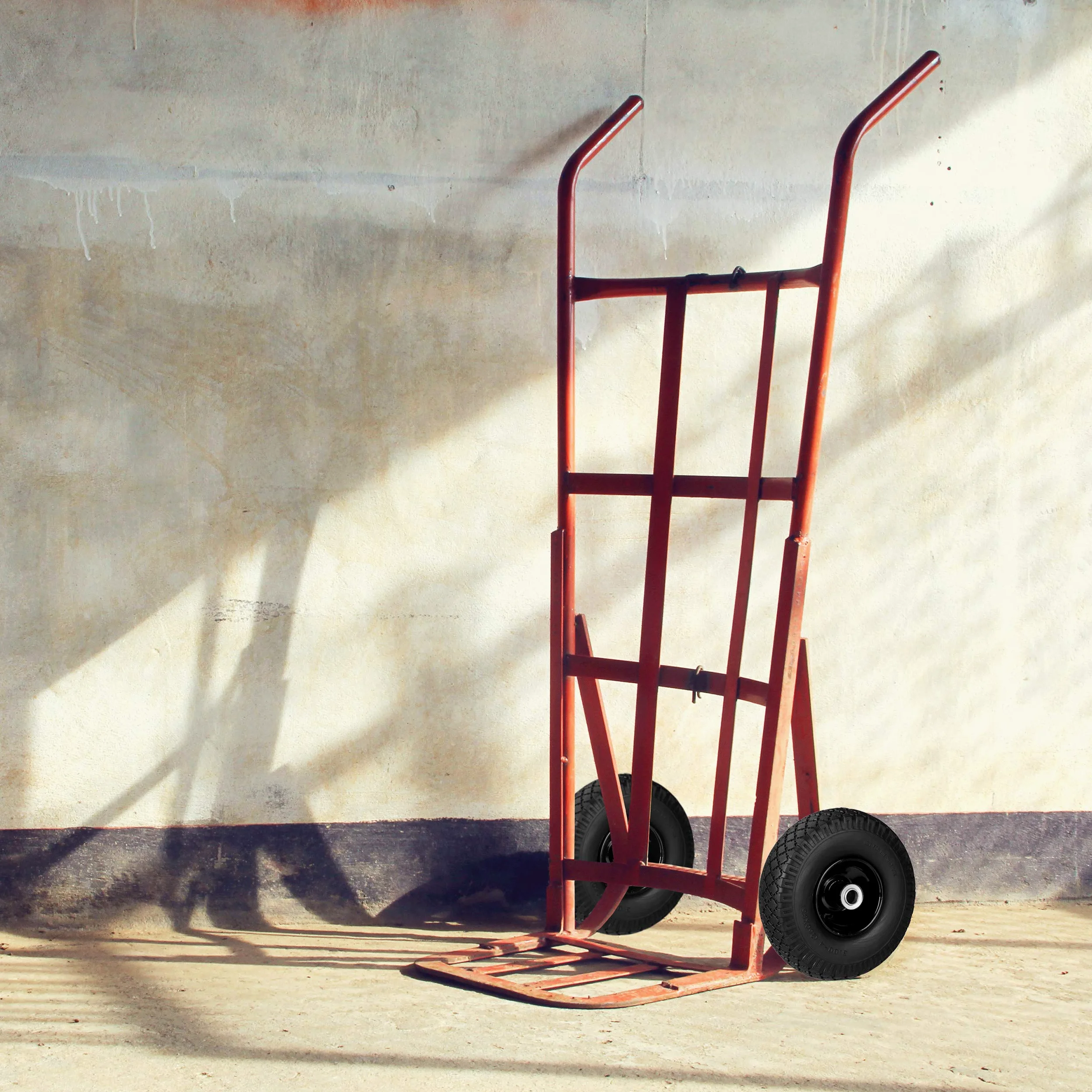 Relaxdays Juego de 8 Ruedas de Carretilla, 3.00-4, hasta 100kg, Llanta de Acero, 260 x 85 mm, Negro