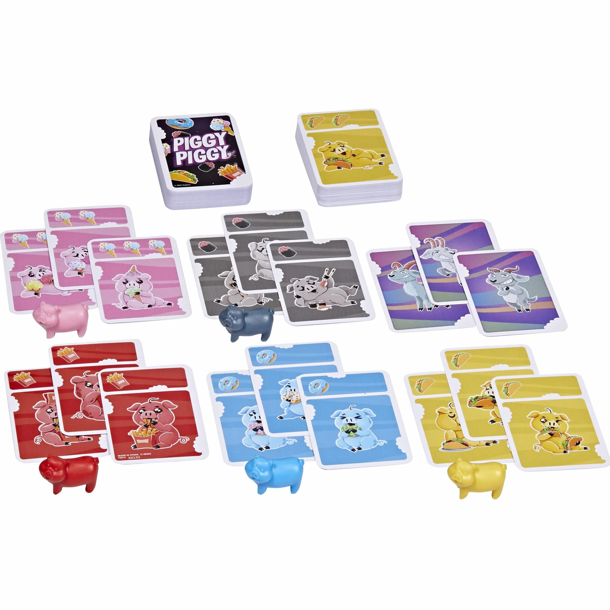 Hasbro Gaming Piggy Piggy Juego de Cartas 2-6 Jugadores 7 Años
