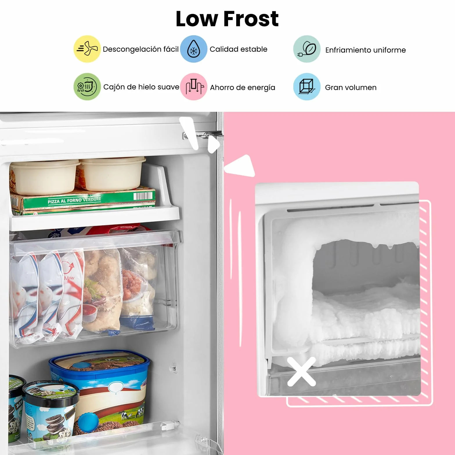Comfee' RCB169DK2(E) Refrigerador con Congelador 150 cm Low Frost 195 kWh/año 174L Negro