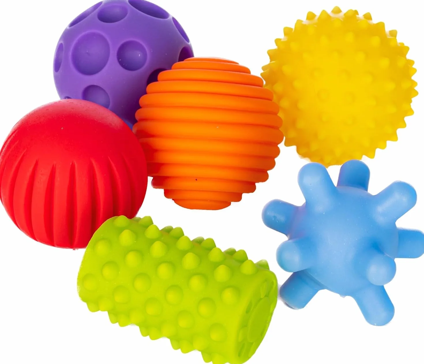 FANCY Baby Pelotas Sensoriales - Juguete Educativo para Bebés 3+ Meses, Pelota Montessori Texturizada