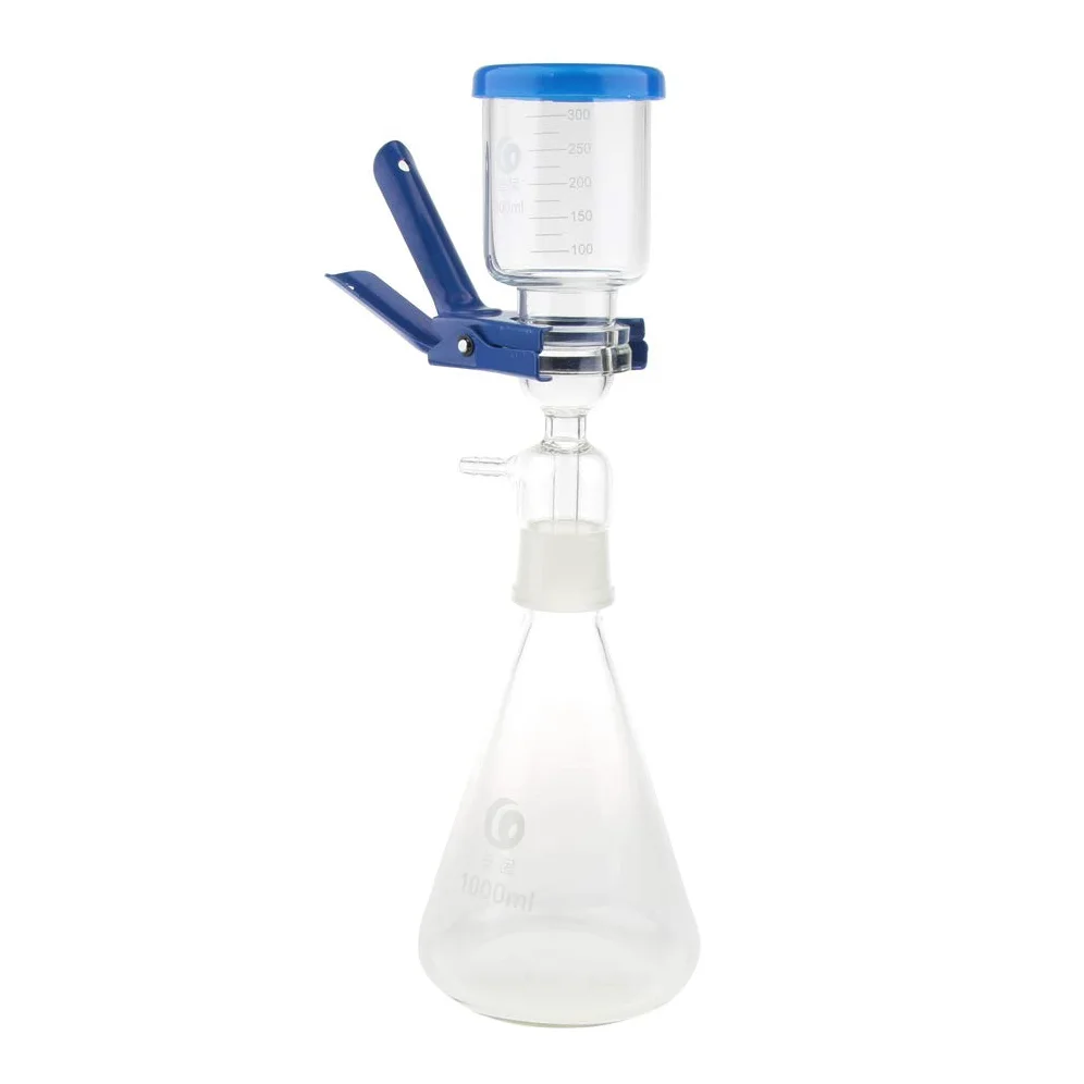 Aparato de filtración de laboratorio de 1000 ml con embudo y abrazadera