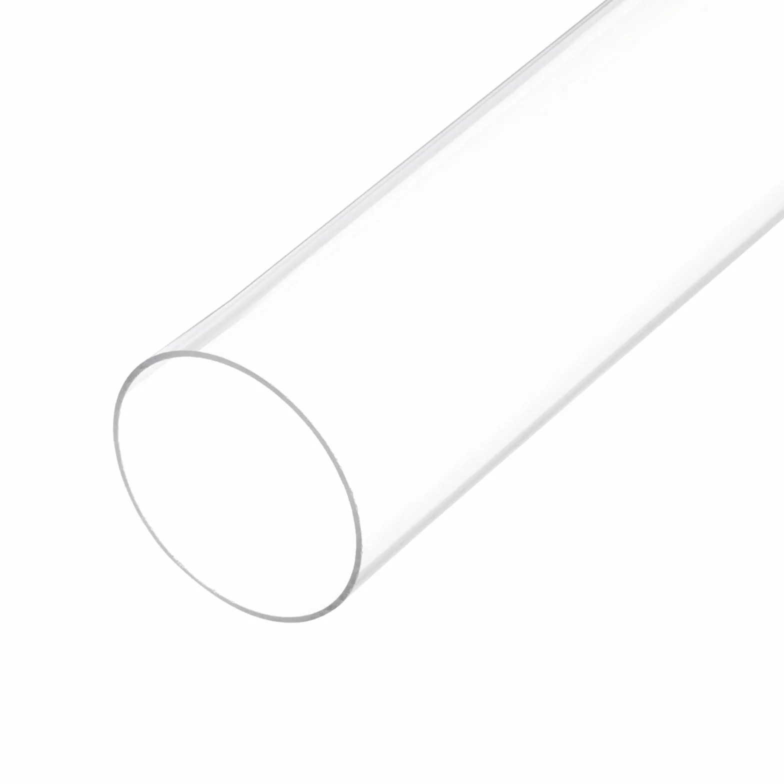 Tubo rígido de plástico transparente 45,7 cm 86 x 90 mm acrílico redondo policarbonato