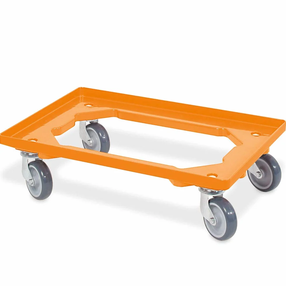 Juego de 5 rodillos para recipientes de 600 x 400 mm, 1 rodillo en azul, amarillo, verde, naranja y blanco