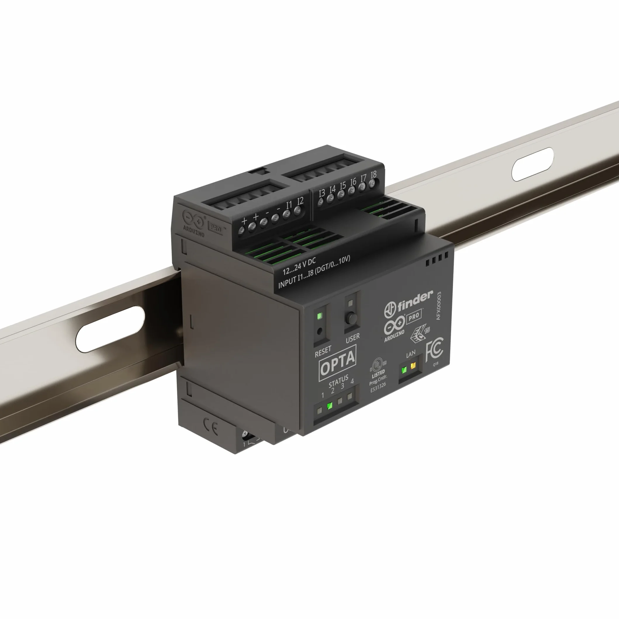 Arduino Opta Lite [AFX00003]: controlador compacto para IoT industrial con E/S digitales, entradas analógicas, compatibilidad con Modbus y Edge Computing para sistemas de automatización y control