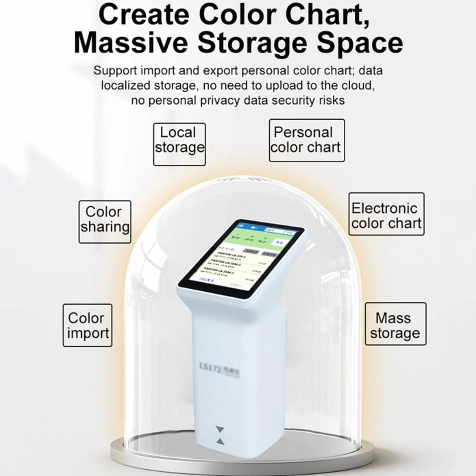 Espectrofotómetro de mano Colorímetro portátil con pantalla táctil 3.5 pulgadas apertura 8/20 mm