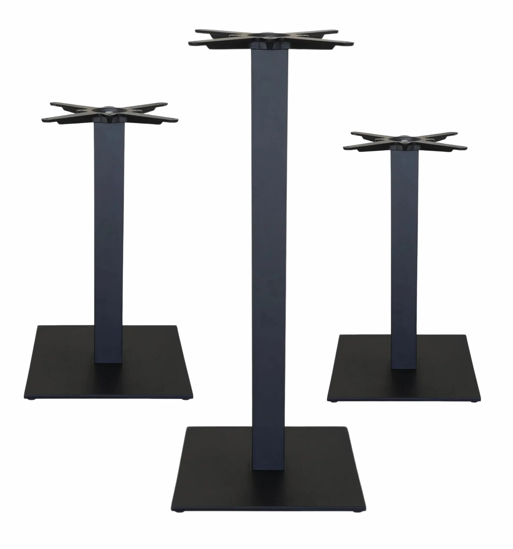 Base de Mesa ZStyle – Pie Central – Metal – Para Catering Bar Restaurantes Bistrot – Cuadrada – Interior/Exterior (Z740: L 40 x P 40 x H 73 cm)