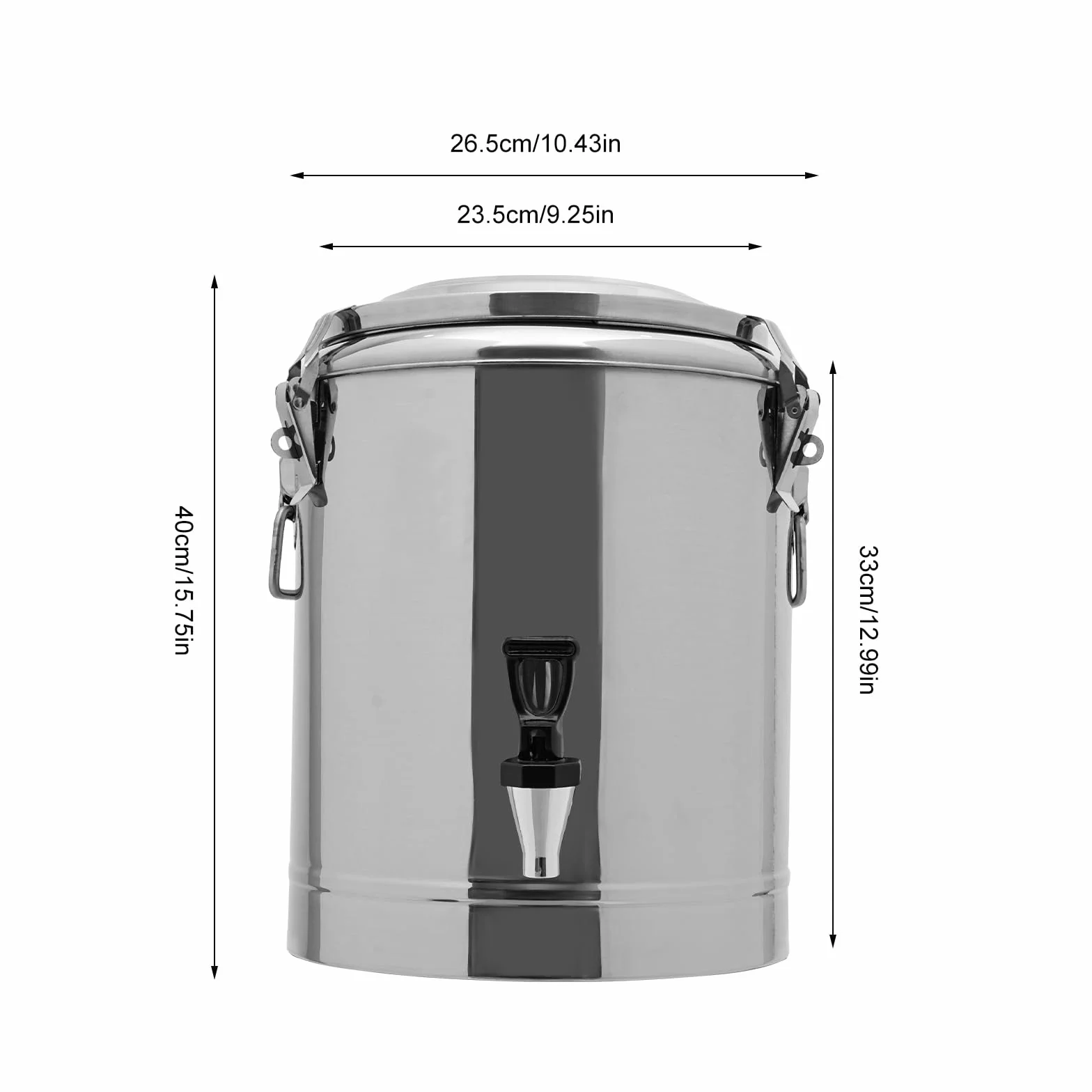Cubo aislado de acero inoxidable 20L para camping, catering y picnic