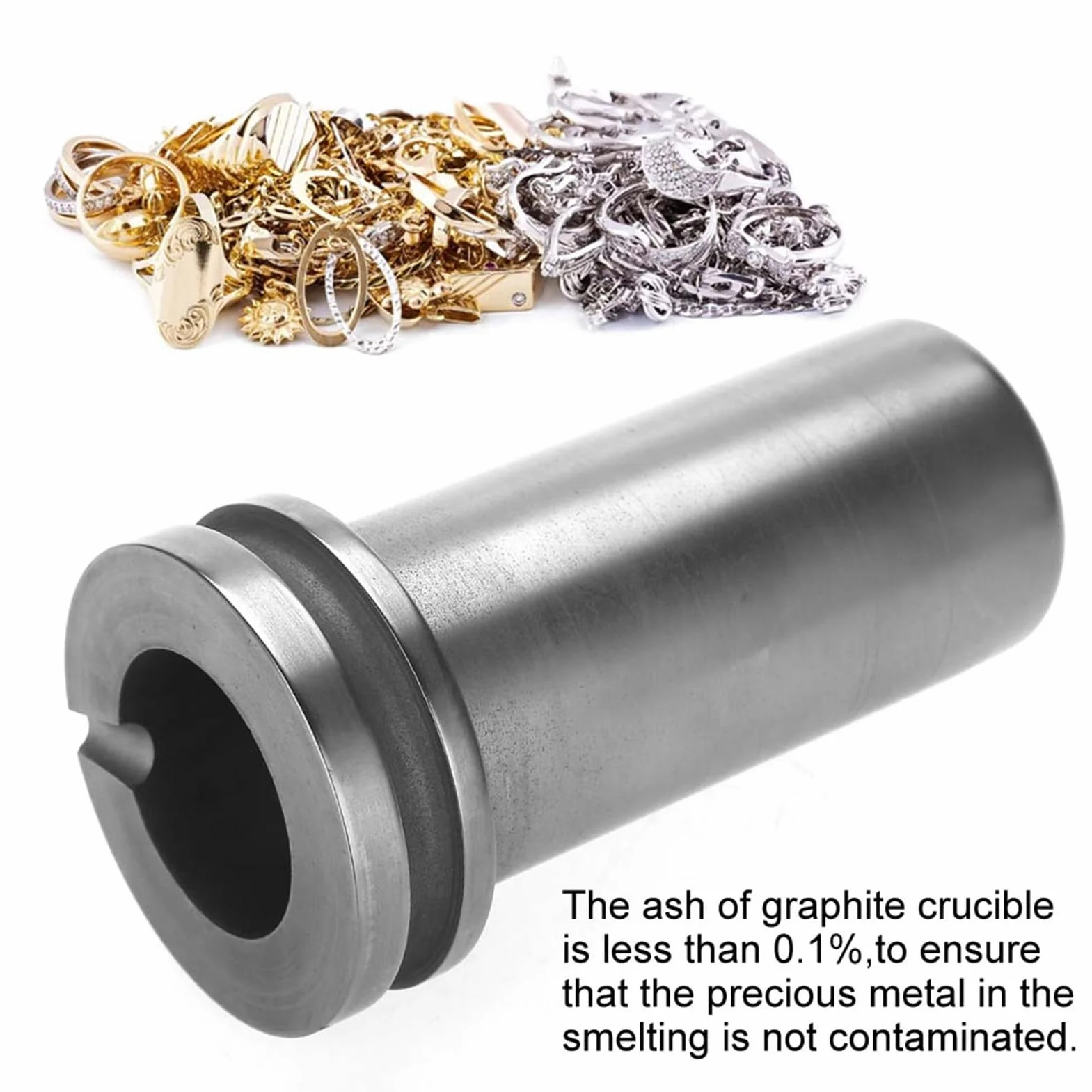 Crisol de grafito para fundición de metal, oro, plata y platino (1 kg)