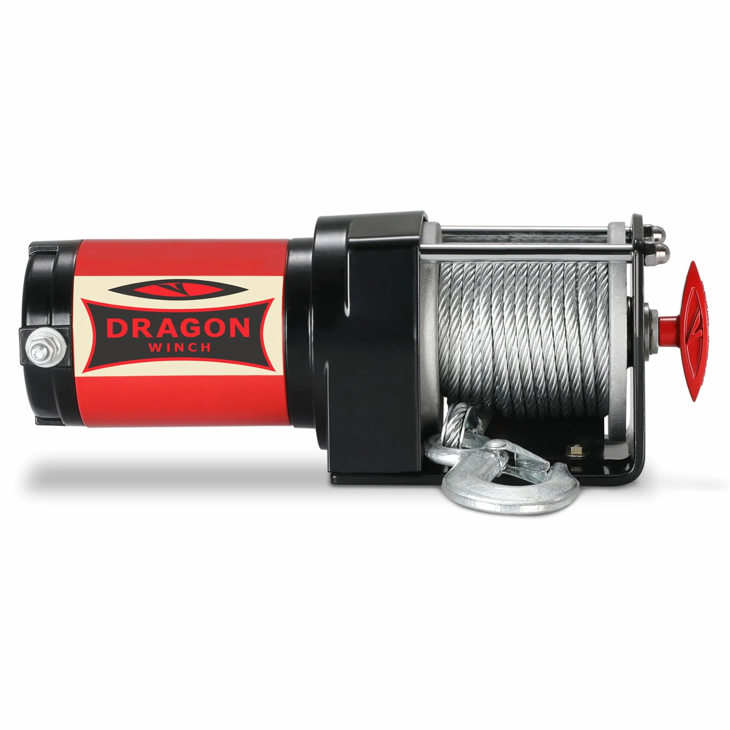 Dragon Winch Cabrestante eléctrico 12V 3000 lbs / 1360 kg, serie Maverick con Cuerda de acero 10m para arados, quads, ATV, UTV | incluido control remoto inalámbrico + accesorios para Cabestrante